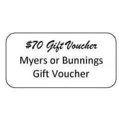 $70 Myers or Bunnings Gift Voucher