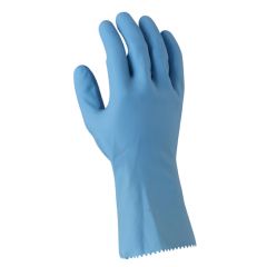 BLUE LATEX-SILVER LINED GLOVES