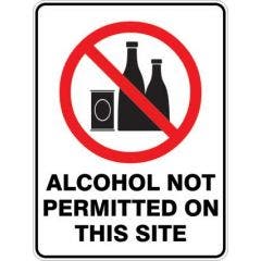 ALCOHOL NOT PERMITTED ON THIS SITE 600X450