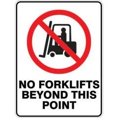 NO FORK LIFTS BEYOND THIS POINT