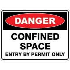 CONFINED SPACE ENTER BY PERMIT ONLY