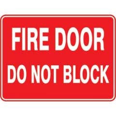 FIRE DOOR DO NOT BLOCK