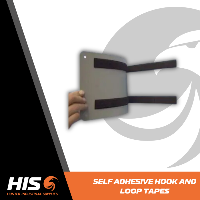 Self adhesive hook and loop top