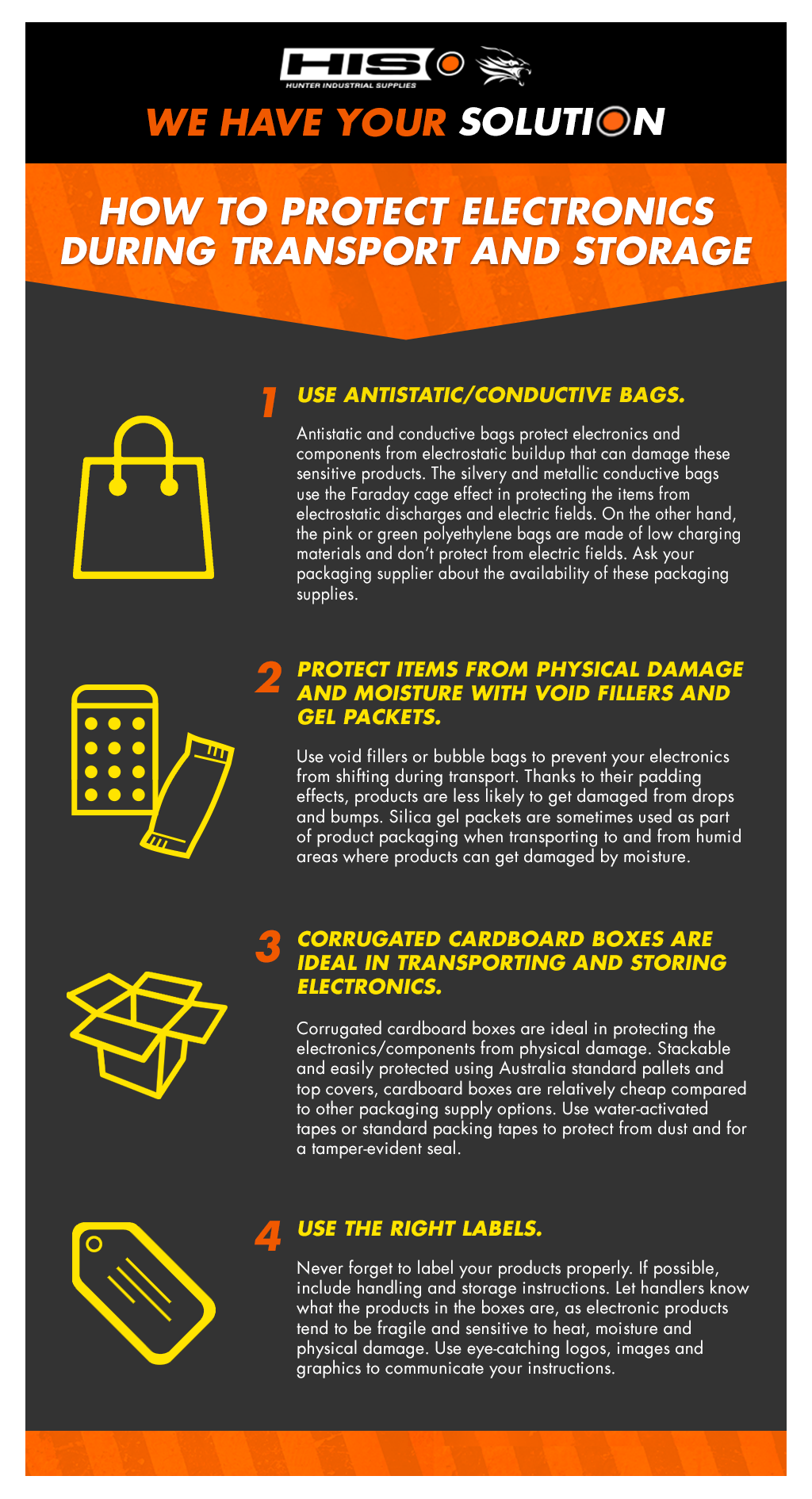 view the infographic on how to package electronics for transport